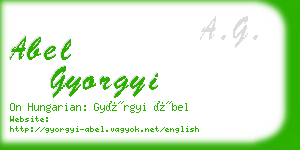 abel gyorgyi business card